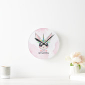 Sweet Pink Unicorn Runde Wanduhr (Zuhause)