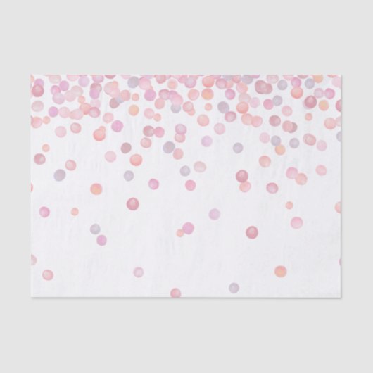 Sweet Pink Watercolor Confetti Dots Seidenpapier (Vorderseite)
