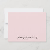 Sweet Pink Watercolor Rose Rezept Karte (Rückseite)