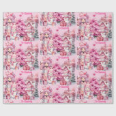 Sweet Pink Weihnachtsweihnachtsweih Mädchen's Name Geschenkpapier (Flach)