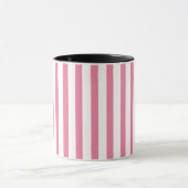 Sweet Pink & White Stripe Design 2 Töne Tasse Farb (Zentrum)