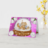 Sweet Pink Winter Karte (Gelbe Blume)