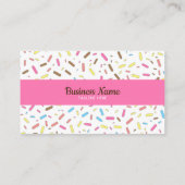 Sweet Pink Zuckerguss Sprinkles Ice Cream Shop Visitenkarte (Rückseite)