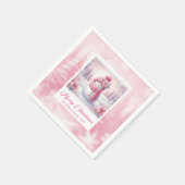 Sweet Pinkmas Christmas Scene Napkins Kids Holiday Serviette (Ecke)