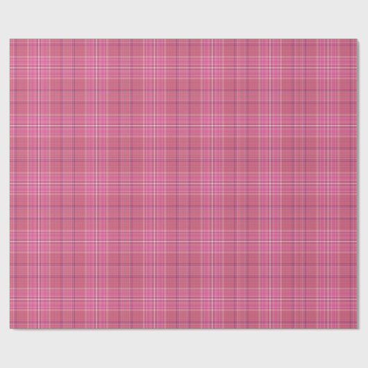 Sweet Pinks Kariert Gingham Pattern Wrapping Paper Geschenkpapier (Flach)