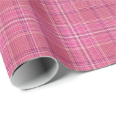 Sweet Pinks Kariert Gingham Pattern Wrapping Paper Geschenkpapier (Rolleneckpunkt)