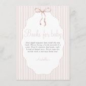 Sweet Pinstriped Bow Beige Books For Baby Begleitkarte (Vorderseite)
