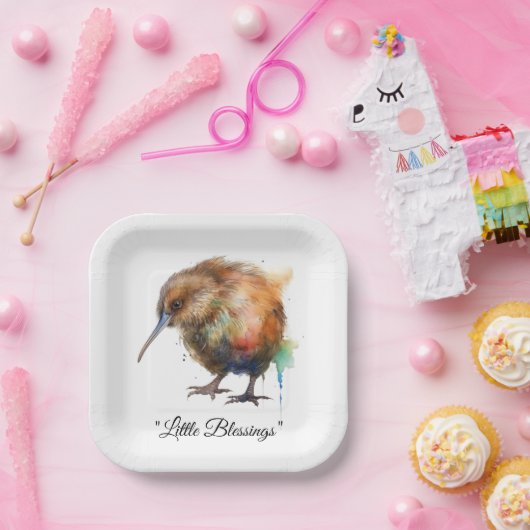 Sweet Pipi Kiwi, custom Pappteller (Party)