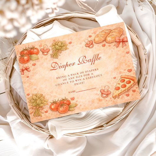 Sweet Pizza Diapper Raffle Begleitkarte