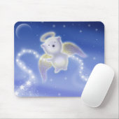 Sweet Polar Bear Angel Cub Mousepad (Mit Mouse)