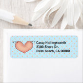 Sweet Polka Dots & Heart Return Address Label (Insitu)