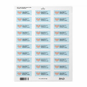 Sweet Polka Dots & Heart Return Address Label (Vorne)