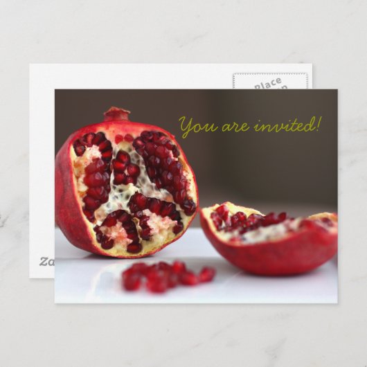 Sweet POM Pomegranate Collection Einladung (Vorne/Hinten)