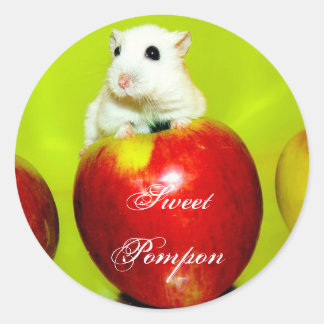 Sweet Pompon Runder Aufkleber