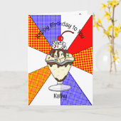 Sweet Pop Art Birthday Card Eros Bendato Karte (Gelbe Blume)
