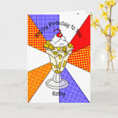 Sweet Pop Art Birthday Card Eros Bendato Karte (Gelbe Blume)
