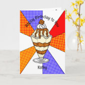 Sweet Pop Art Birthday Card Eros Bendato Karte (Gelbe Blume)