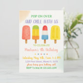 Sweet Popsicle Birthday Einladung für Kinder (Stehend Vorderseite)