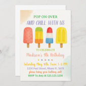 Sweet Popsicle Birthday Einladung für Kinder (Vorne/Hinten)