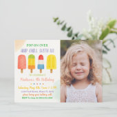 Sweet Popsicle Birthday Einladung für Kinder (Stehend Vorderseite)