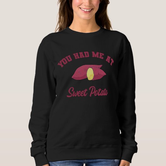 Sweet Potato Camote Vegan Vegetarian Root Vegetabl Sweatshirt (Vorderseite)