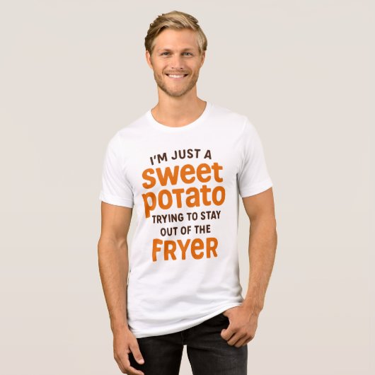 Sweet Potato Funny Quote Design Tri-Blend Shirt (Vorderseite voll)