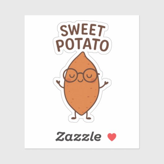 Sweet Potato Funny Vinyl Sticker (Blatt)