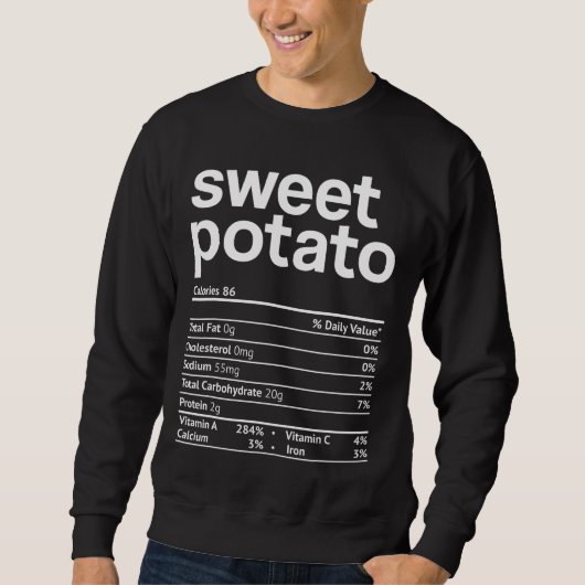Sweet Potato Nutrition Facts Funny Erntedank Ch Sweatshirt (Vorderseite)