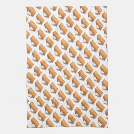 Sweet Potato Pie Slice Weihnachten Erntedank Food Handtuch (Vertikal)