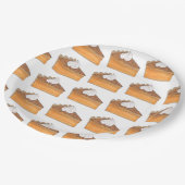 Sweet Potato Pie Slice Weihnachtsabend Pappteller (Schrägansicht)