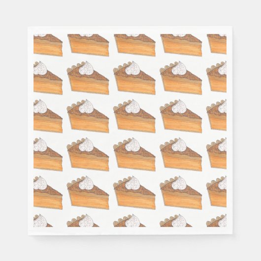 Sweet Potato Pie Slice Weihnachtsabend Serviette (Vorderseite)