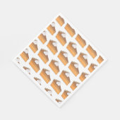 Sweet Potato Pie Slice Weihnachtsabend Serviette (Ecke)