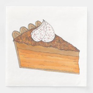 Sweet Potato Pie Slice Weihnachtsabend Soul Food Serviette