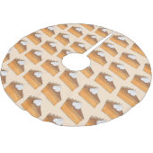 Sweet Potato Pie Soul Essen Südliche Weihnachten Polyester Weihnachtsbaumdecke (Schrägansicht)