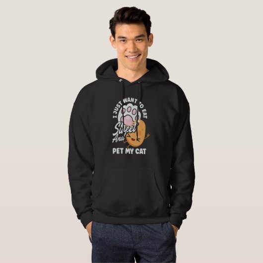 Sweet Potato Vegetable Cat Owner Hoodie (Vorne ganz)