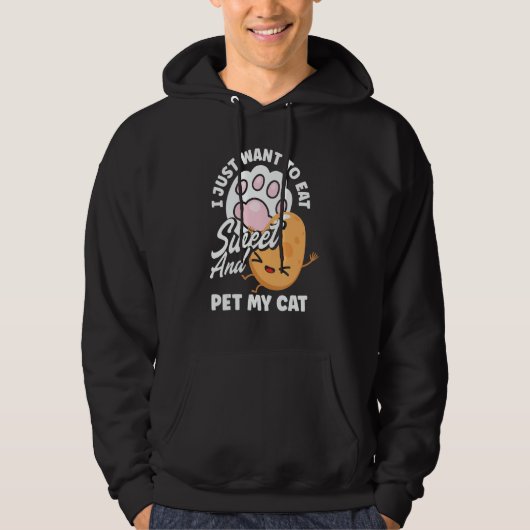 Sweet Potato Vegetable Cat Owner Hoodie (Vorderseite)