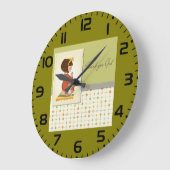 Sweet Praying Girl Thank You God Große Wanduhr (Winkel)