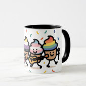 Sweet Pride Parade - Cupcake Band Celebration Tasse (VorderseiteRechts)