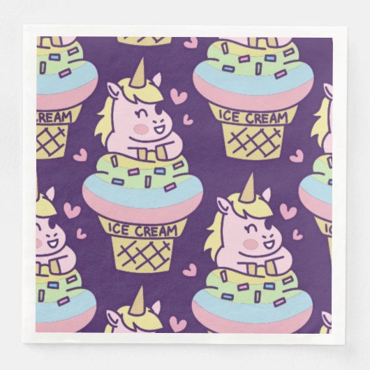 Sweet Pride Unicorage Paper Napkins Serviette (Vorderseite)