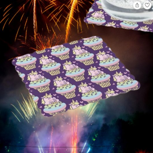 Sweet Pride Unicorn Paper Untersetzer