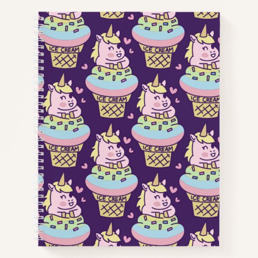 Sweet Pride Unicorn Spiral Notebook Notizblock (Vorderseite)