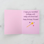 Sweet Princess Happy Birthday Tante to Niece Karte (Innenseite)