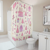Sweet Princess Party Celebration Pattern Duschvorhang (Beispiel)