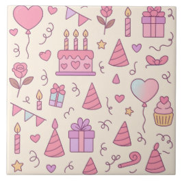 Sweet Princess Party Celebration Pattern Fliese