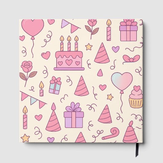 Sweet Princess Party Celebration Pattern Gästebuch (Rückseite)