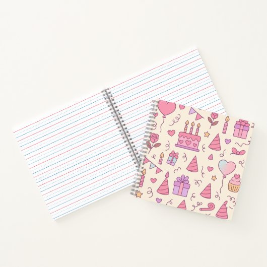 Sweet Princess Party Celebration Pattern Notizblock (Innenseite)