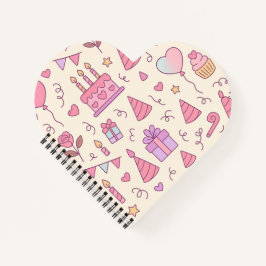 Sweet Princess Party Celebration Pattern Notizblock