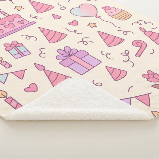 Sweet Princess Party Celebration Pattern Sherpadecke (3/4)