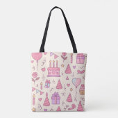 Sweet Princess Party Celebration Pattern Tasche (Rückseite)