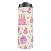 Sweet Princess Party Celebration Pattern Thermosbecher (Vorderseite)